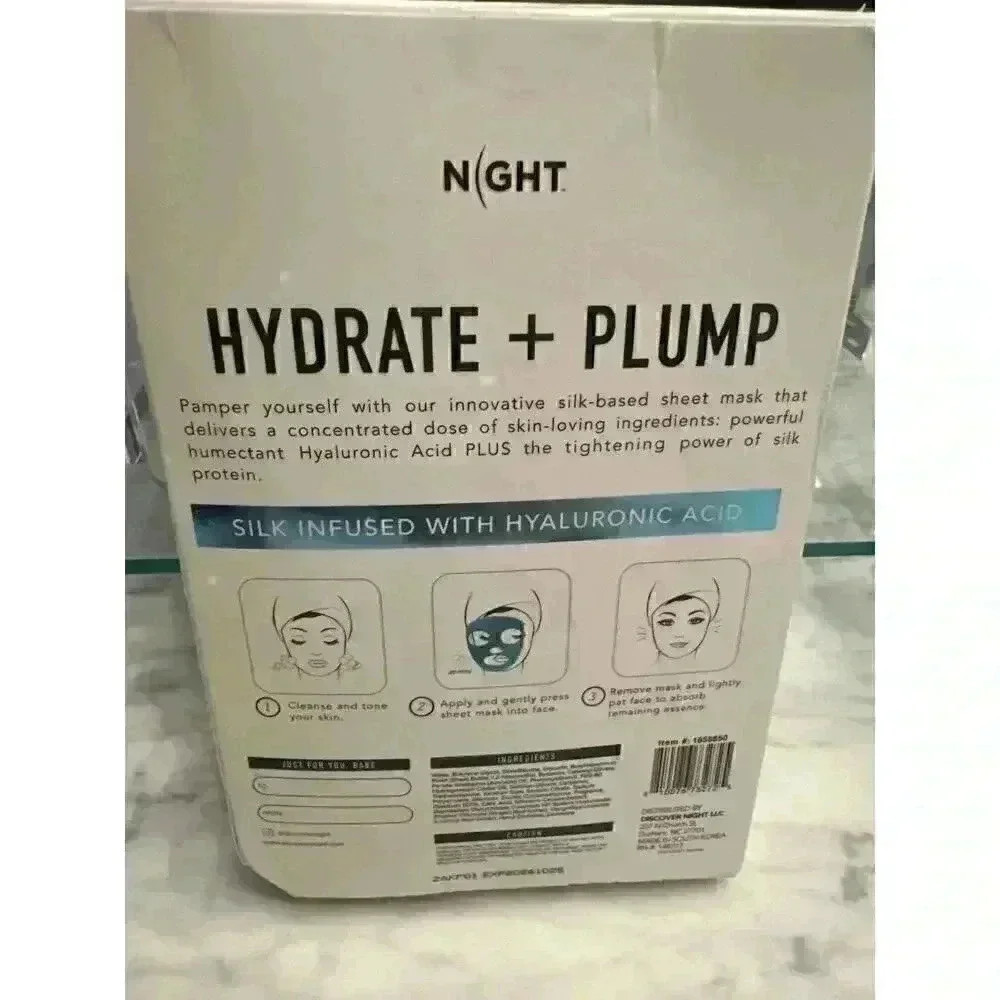 Night Hyaluronic Acid Silk Sheet Mask - 10 Pack - Picture 3 of 4